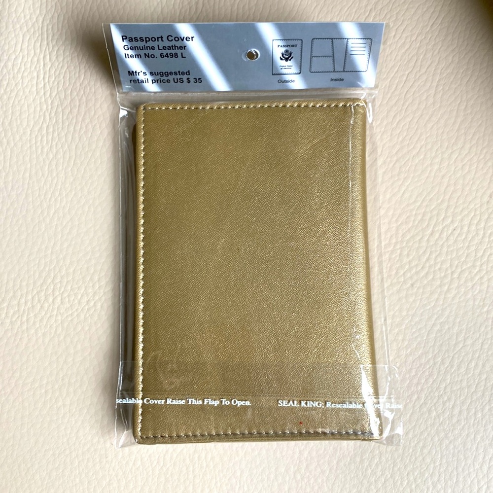 Genuine Leather Passport Cover for sale in bronze color - Picture 4 of 4